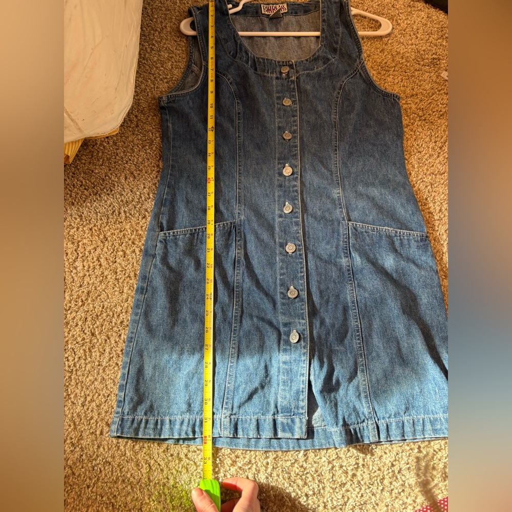 Billblass 90s Denim Button-Down Sleeveless Dress - Picture 4 of 4